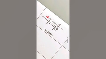 Signature Style✒️ - Teena ❤️ Comment your name!  #subscribe 👍 #signature #calligraphy  #autograph