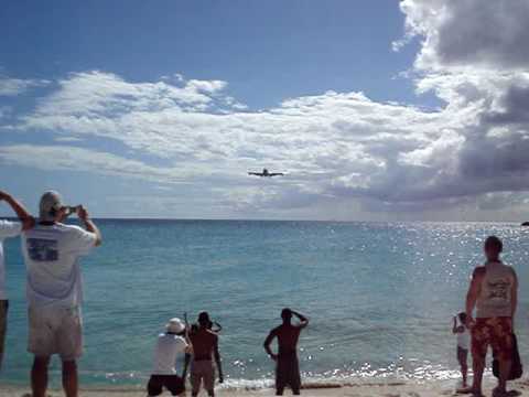 747 en Approche !!! - Princess Juliana Airport - S...