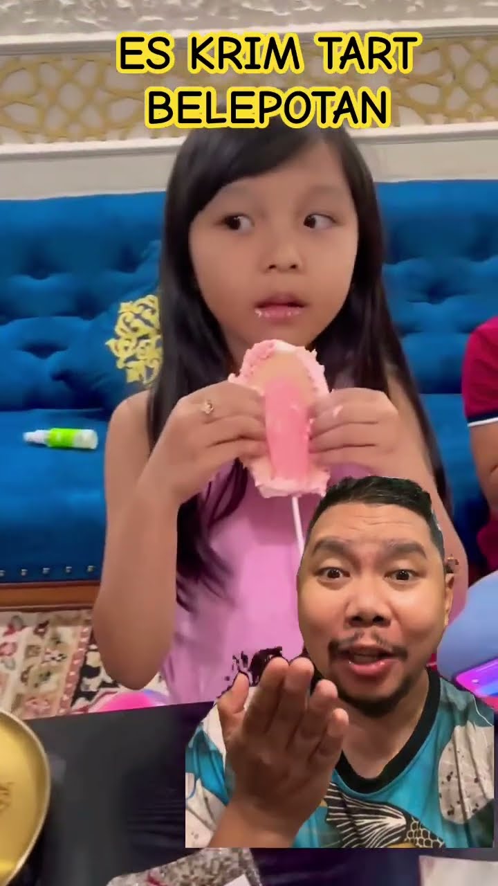 ES KRIM KUE TART BIKIN BELEPOTAN!!!?? #cake #birthday #mukbang #funny #makan