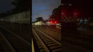 Inbound Metra 1296 cruises through the dark with storms brewing behind #train #metra #railfan