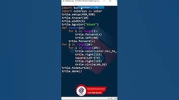 graphics with python turtle | Awesome Python Turtle Codes #codewithilyasoft #coding #python