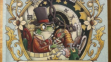 Completed colouring book, Lost in Time by R. J. Hampson