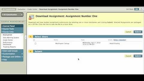 Blackboard 9: Download Student Assignments