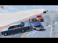 ЛЕДЯНОЙ СПУСК! ГОЛОЛЁД ПОКРЫЛ ГОРНУЮ ДОРОГУ | BeamNG.drive