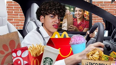 I ATE At EVERY DRIVE THRU For 24 HOURS...