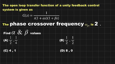 PHASE CROSSOVER FREQUENCY SOLVED PROBLEM || CONTROL SYSTEM SOLVED PROBLEM | GATE | ESE | ISRO BARC