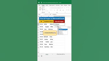 How to Use Trim & Proper Formulas in Excel || Excel Tips & Trick || #excel #shorts #exceltips