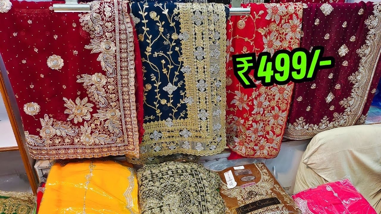 Ramzan Special Latest Stone Work Sarees 💫 Tissue Organza | Banarasi | Hyderabad Market