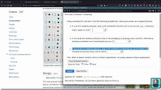 Celebrity Math 243 Statistics = HW 3.3.7 = 52 Card Deck Conditional Probability Profile