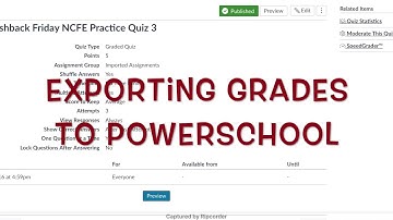 Posting Grades to PowerSchool from Canvas LMS