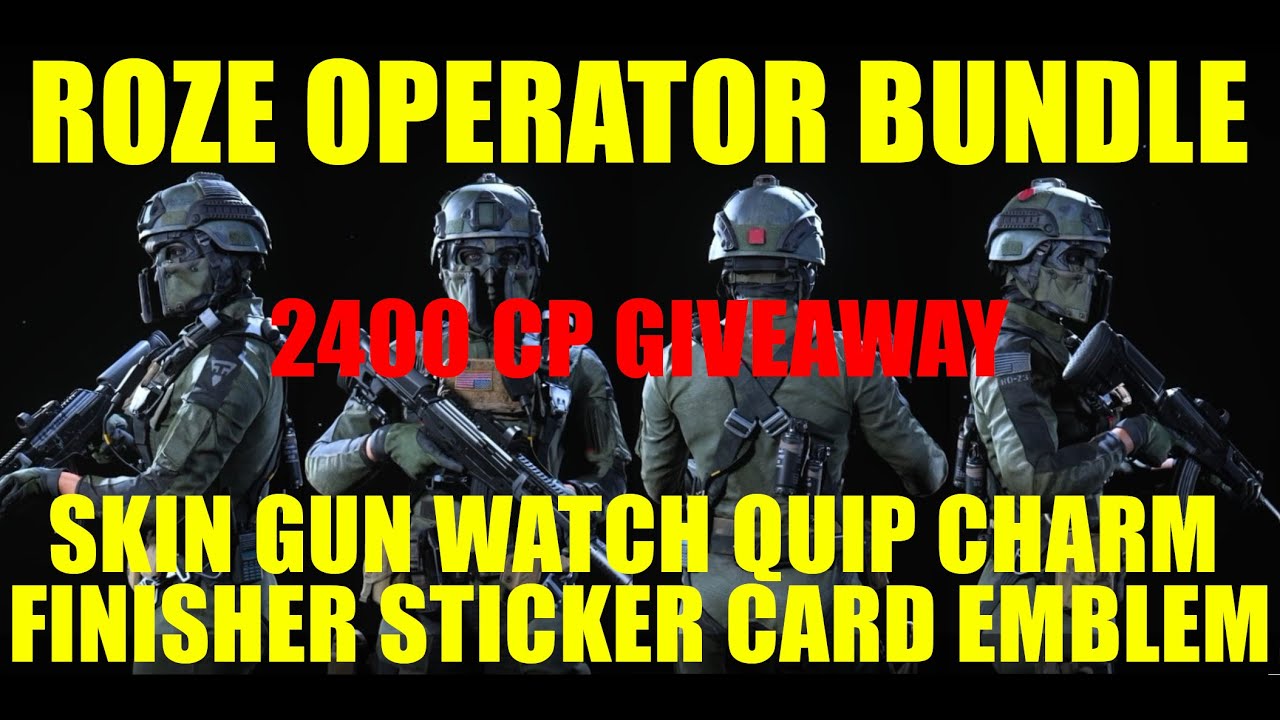Brand New Roze Operator Bundle Call Of Duty Modern Warfare Youtube