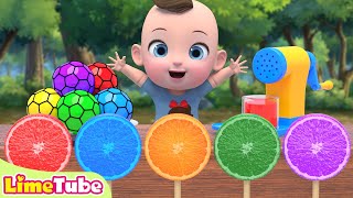 Color Balls Playground Wheels On The Bus Nursery Rhymes & Kids Songs Kindergarten Limeandtoys