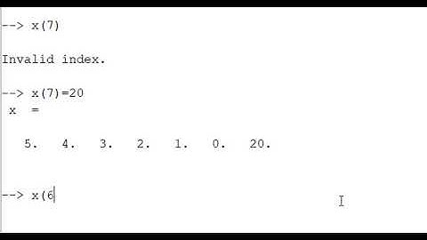 06. Scilab: Como acessar, suprimir, substituir elementos de um vetor