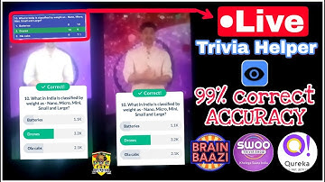 Trivia Helper 99% Accuracy Most Download!!🔴Live video 2 Mobile Correct Answer!! Best App in All App
