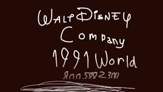 Walt Disney Company 1991 World 800 588 2300 Logo (1990)