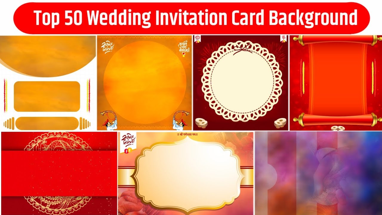 Lagnpatrika ( लग्नपत्रिका ) 50+Backgrounds Download | Wedding Card  Backgrounds Download - YouTube