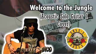 guns n roses welcome to the jungle acoustic guitar cover (solo 1)