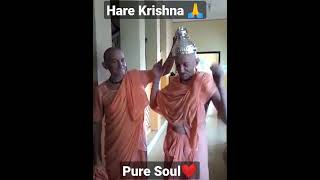 HG Pankajangri P and HG Jananivasa Prabhu️ | Iskcon Mayàpur  | Pure Spiritual Soul #Shorts