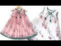 DIY Summer wear net fabric baby frock cutting