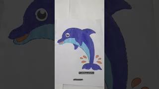 Baby drawing Dolphin and many Picture Coloring Pages