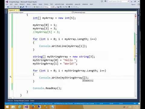 Array in C# for Beginner  asp.net