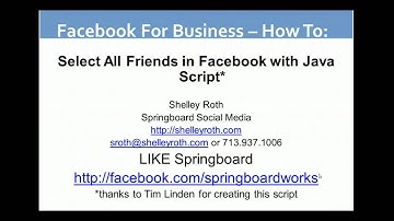 How To: Select All Friends in Facebook with Java Script