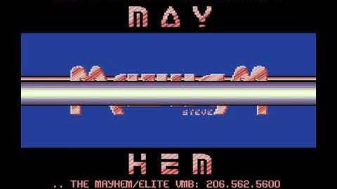 Mayhem Intro - Commodore 64 - C64 - Diamond Fever - Cracktro NTSC