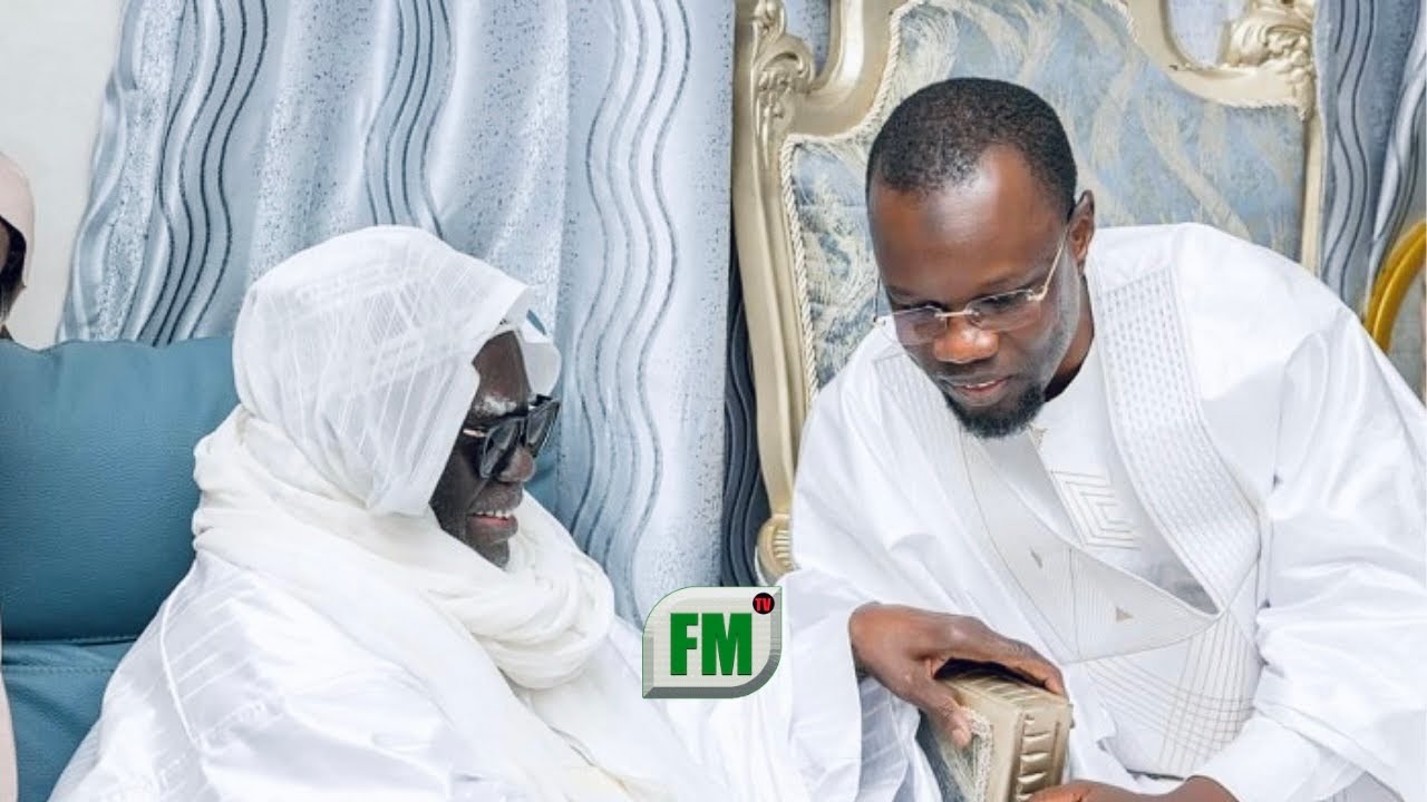 Urgent PM Ousmane Sonko a touba visite du khalif Serigne mountakha..