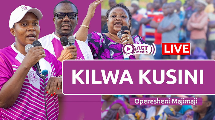 LIVE🔴:  ZITTO AISIMAMISHA KILWA, DOZI YA OPERESHENI MAJIMAJI IMEKOLEA