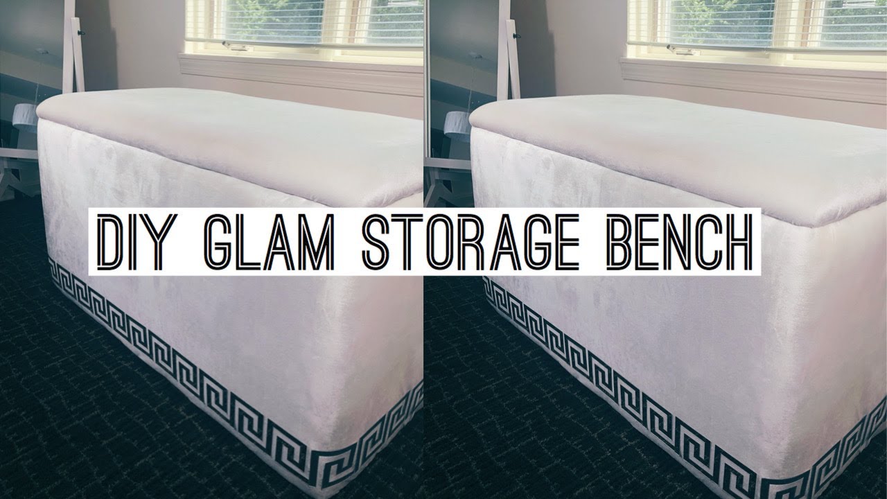 Storage benches are too expensive so I made my own | DIY Glam Storage Bench | Affordable Home Decor
