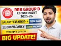 RRB Group D Recruitment 2025 | 10th Pass Eligible | Salary ₹35,000+