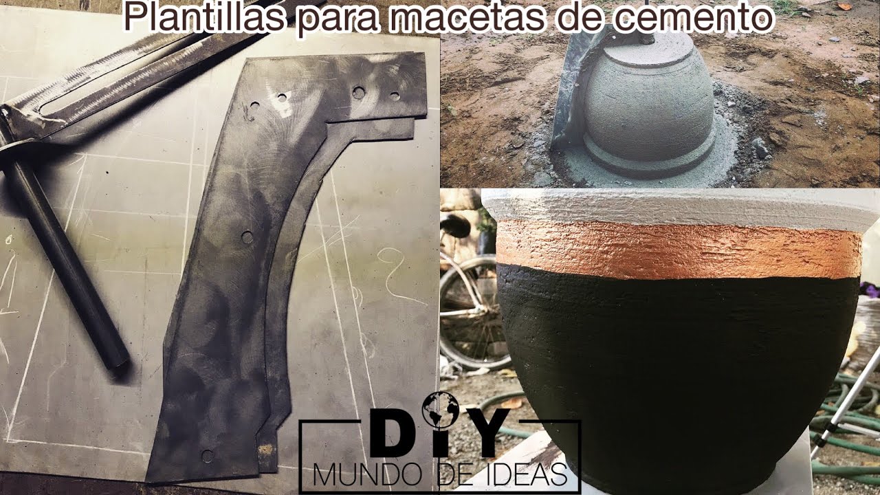 Diy plantillas para macetas de cemento / DIY  template for cement pots