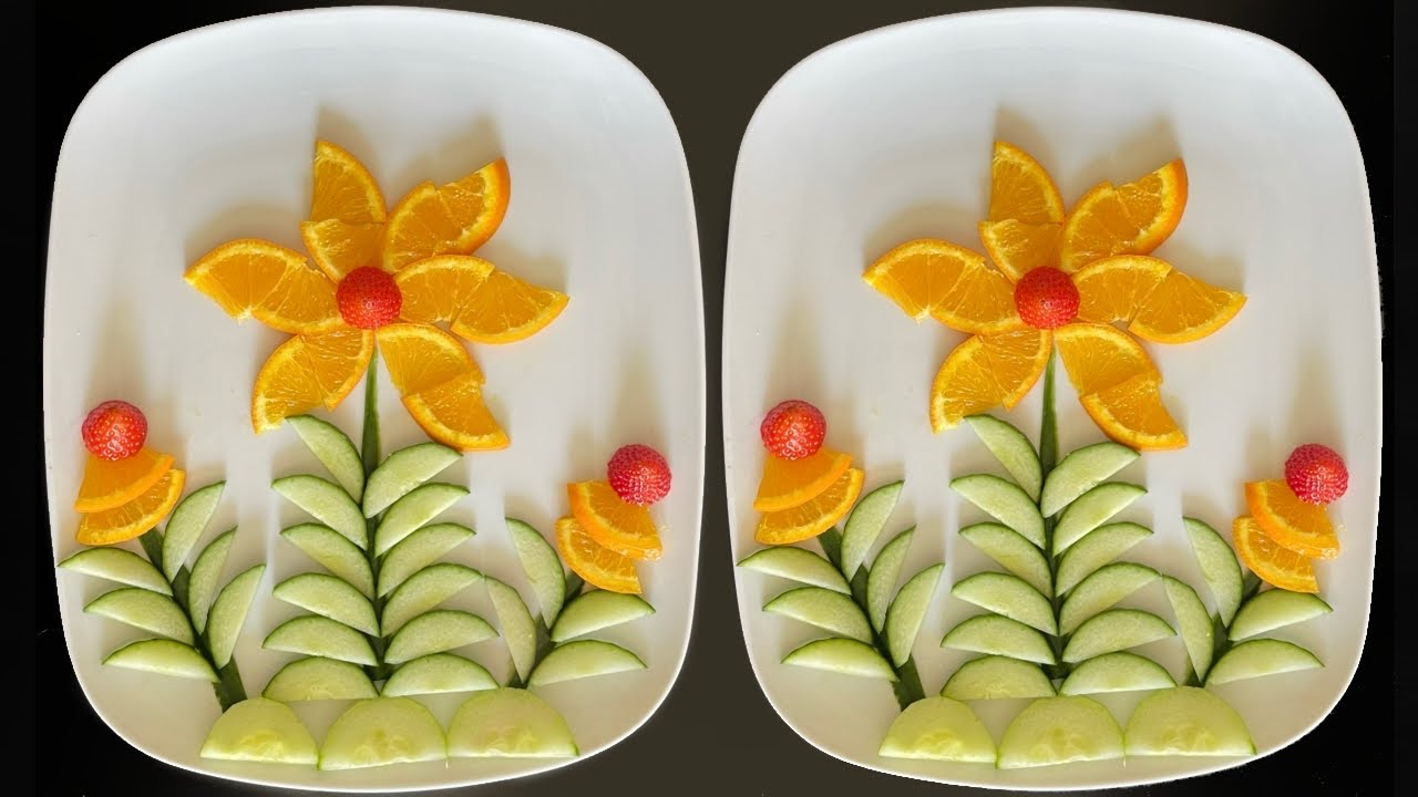 Beautiful Fruits Decoration / Easy Fruits Art /Fruit carving Garnish