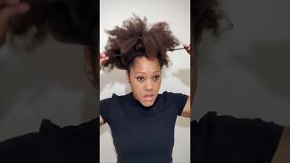 GRWM : gym : quick 1-2-3 natural hair❤️ #hairstyle #naturalhairjourney #shorts