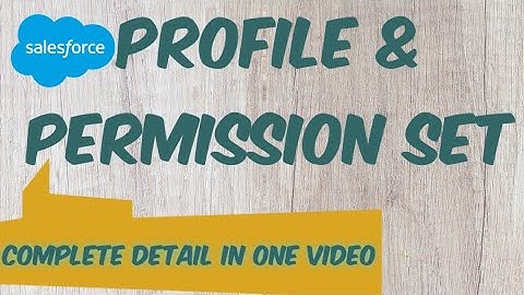Profile And Permission Set In Salesforce | Difference Between Profile And Permission Set In Sales