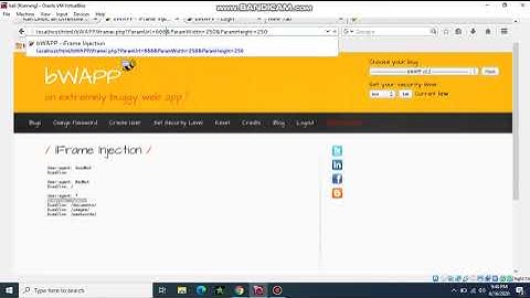 Iframe injection   bWAPP   kali linux