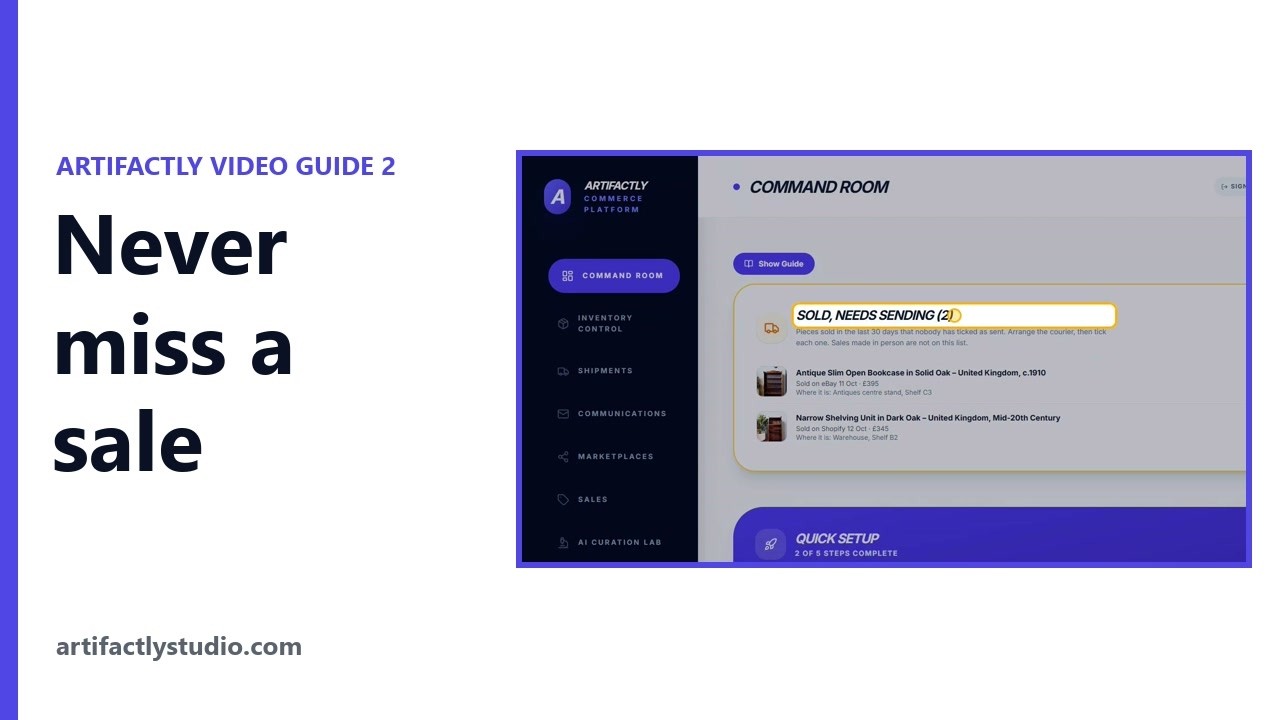 Video guide: Track sold items to send and stop selling twice