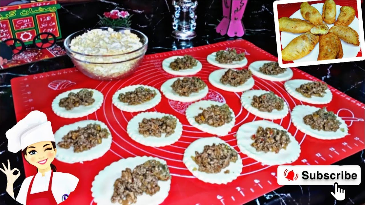 بنص كيلو دقيق هتفرزيها لرمضان #السمبوسك البف# بأبسط مقادير👌🏻👌🏻