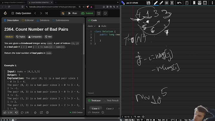 🅿🅰🆂🆂 Leetcode 2364. Count Number of Bad Pairs