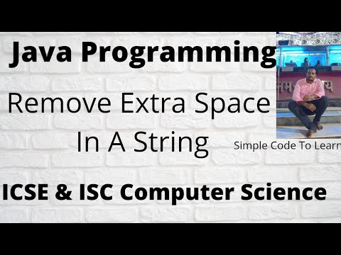 Remove extra space from string in Java - YouTube