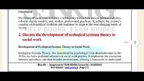 IGNOU MSW 001   Solved Assignment 2024-25 ENGLISH Medium |  IGNOU BA