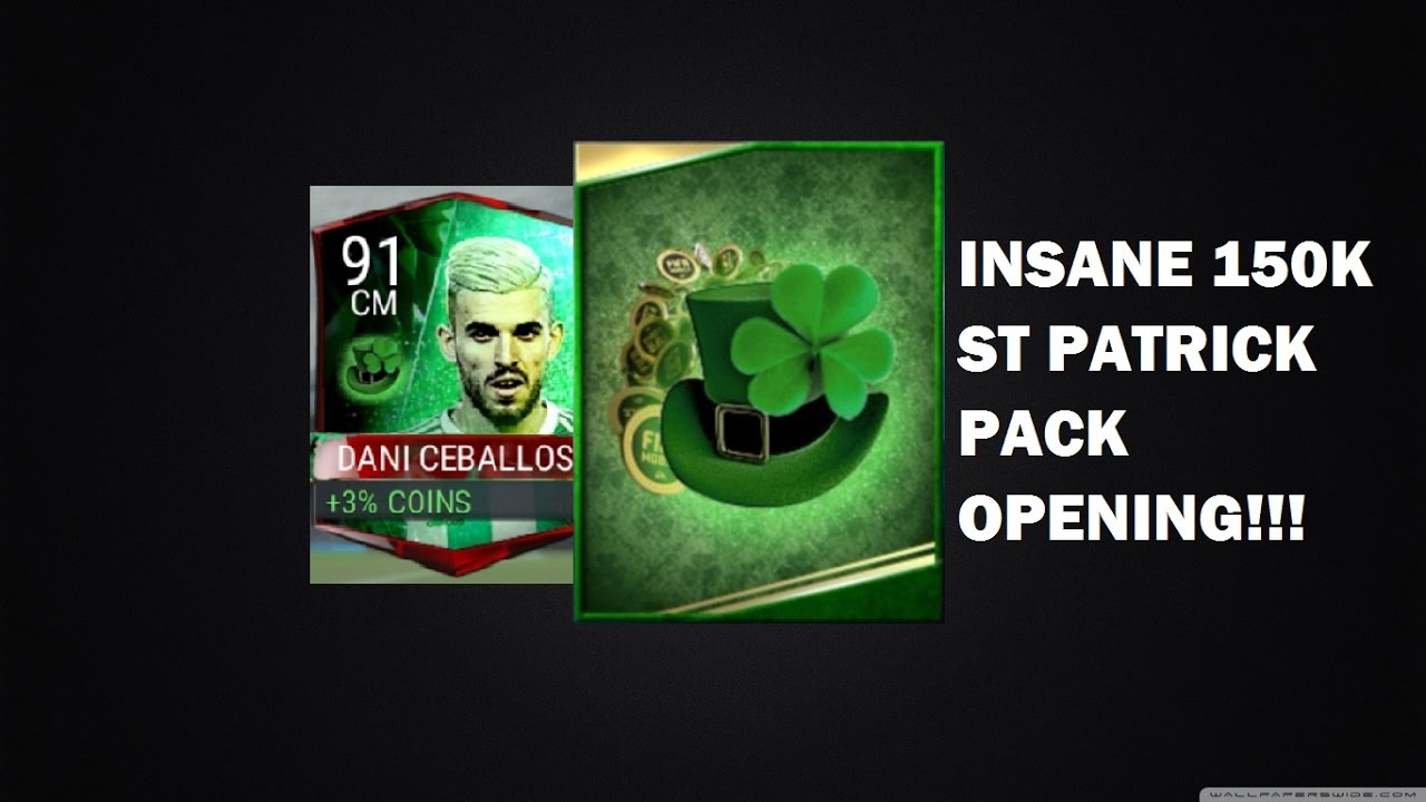 INSANE 150K ST. PATRICK’s DAY PACK OPENING!!! ROAD TO DANI CEBALLOS!!! Fifa 17 Mobile