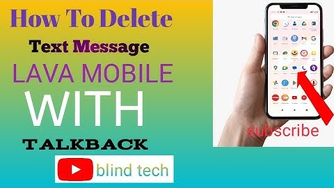 How to delete Text Messages Lava mobile with TalkBack || kaise message delete kare || Blind tech
