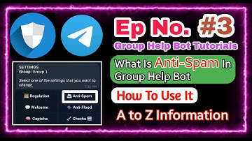 🔵 Ep 3 || How To Use Anti Spam Option In Group Help Bot || How To Use Group Help Bot