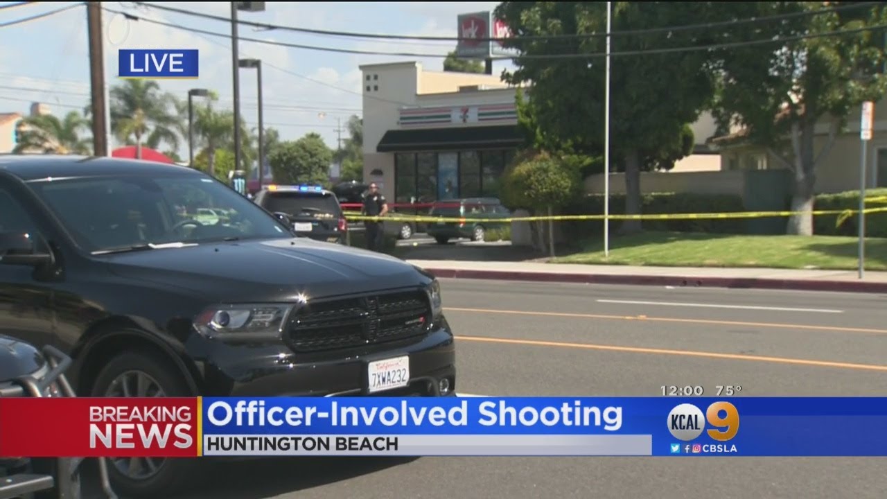 Man Shot By Police Outside Huntington Beach 7-Eleven - YouTube