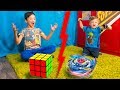 BEYBLADE Против СПИДКУБЕРА! Кто КРУЧЕ БЕЙБЛЭЙД или Кубик Рубика?