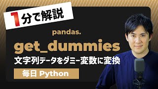 【毎日Python】Pythonでデータフレームの文字列データをダミー変数に変換｜pandas.get_dummies