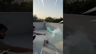 Color Smoke Me Lgaya Rocket !!  #holi #holicolours #experiment