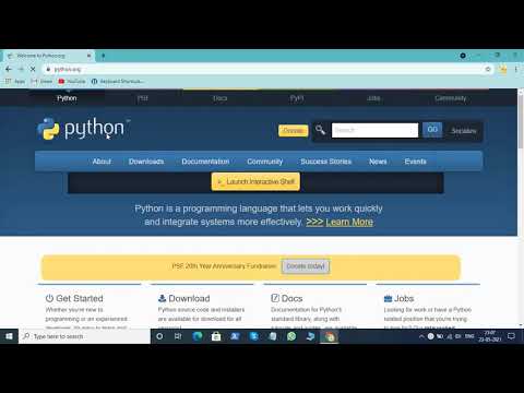 How to install Python in Windows10 | Run first Python program (Say hello) | Latest version | 2021