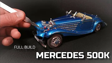 ⏩️ FULL BUILD ⏩️ MERCEDES 500K 1/24 HELLER # scale model car.